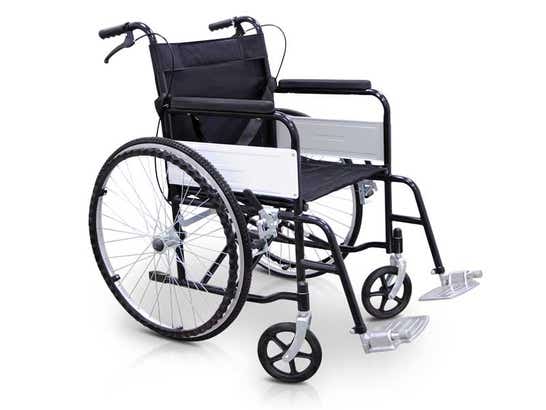 Sedia a rotelle pieghevole in acciaio BASIC
