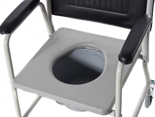 Sedia fissa con orinale estraibile