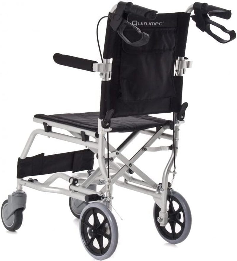 Sedia a Rotelle in Alluminio Da Viaggio, Carrozzina Da Transito, Carrozzina Da Trasferimento, Seduta 36 Cm