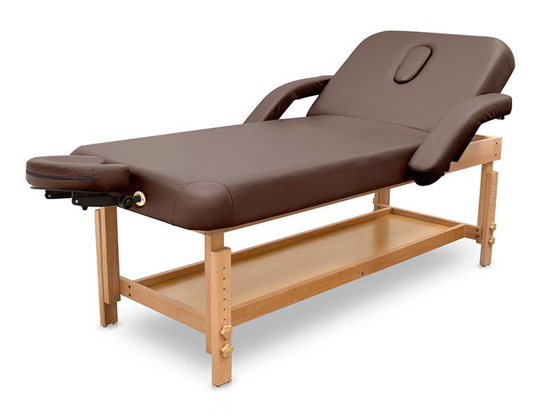 Lettino SPA regolabile in legno Quirumed – Marrone