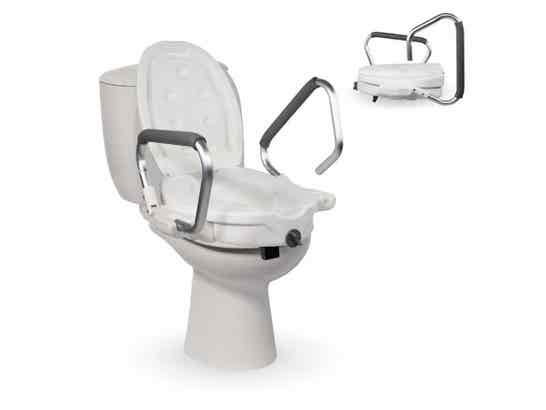 Alzatore WC con reposabrazos abatibili Guadiana per adulti ausilio per disabili