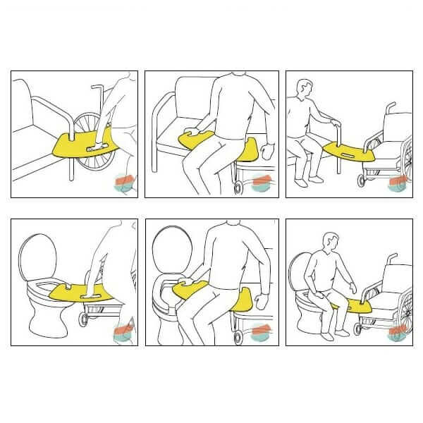 Assicella di trasferimento BUFFALO 150 con grip Allmobility ALL03 GRIP ausilio per disabili