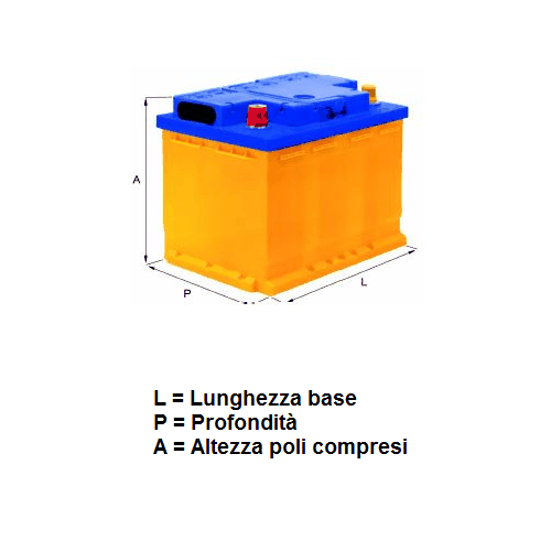 Batteria MK 12V 73Ah GEL Omega Ausili codice 03017003