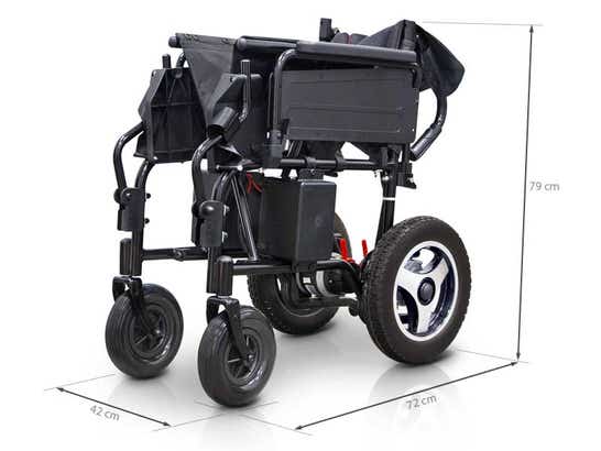 Carrozzina elettrica pieghevole EASY con telaio in acciaio ausilio per disabili