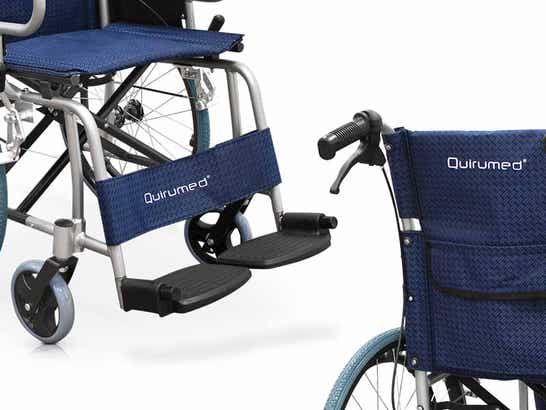 Carrozzina leggera pieghevole in alluminio ausilio per disabili