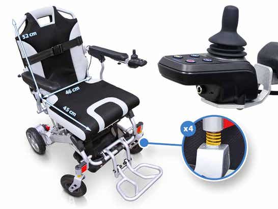 Carrozzina pieghevole elettrica PRO ULTRALIGHT ausilio per disabili