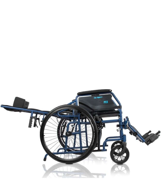 Carrozzina pieghevole in acciaio con schienale reclinabile PC-15/151 ausilio per disabili