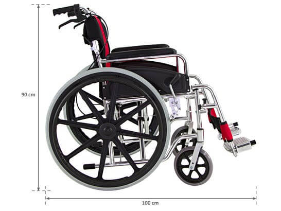 Carrozzina pieghevole in alluminio ELITE ausilio per disabili