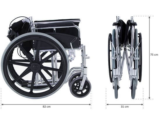 Carrozzina pieghevole in alluminio ELITE ausilio per disabili