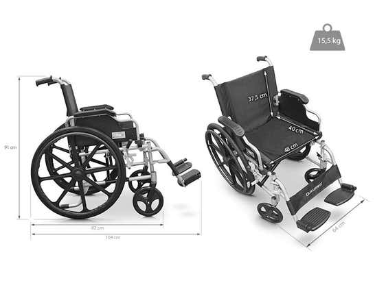 Carrozzina pieghevole in alluminio ausilio per disabili