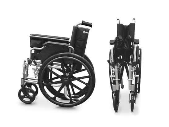 Carrozzina pieghevole in alluminio ausilio per disabili