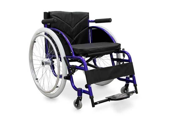 Carrozzina sportiva pieghevole larghezza 46 ausilio per disabili