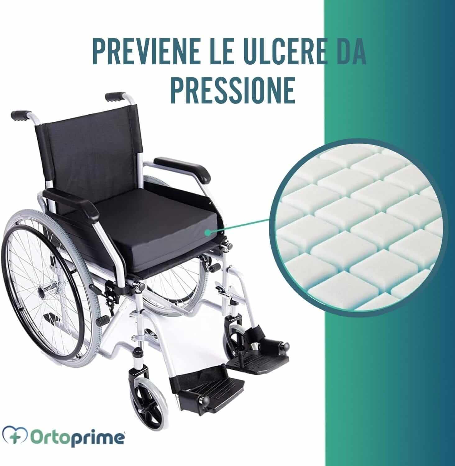 Cuscino Antidecubito per Sedia a Rotelle in Memory Foam - Cuscino Ortopedico per Sedia Da Ufficio Auto E Casa - Cuscino Antidecubito per Anziani E Disabili ausilio per disabili
