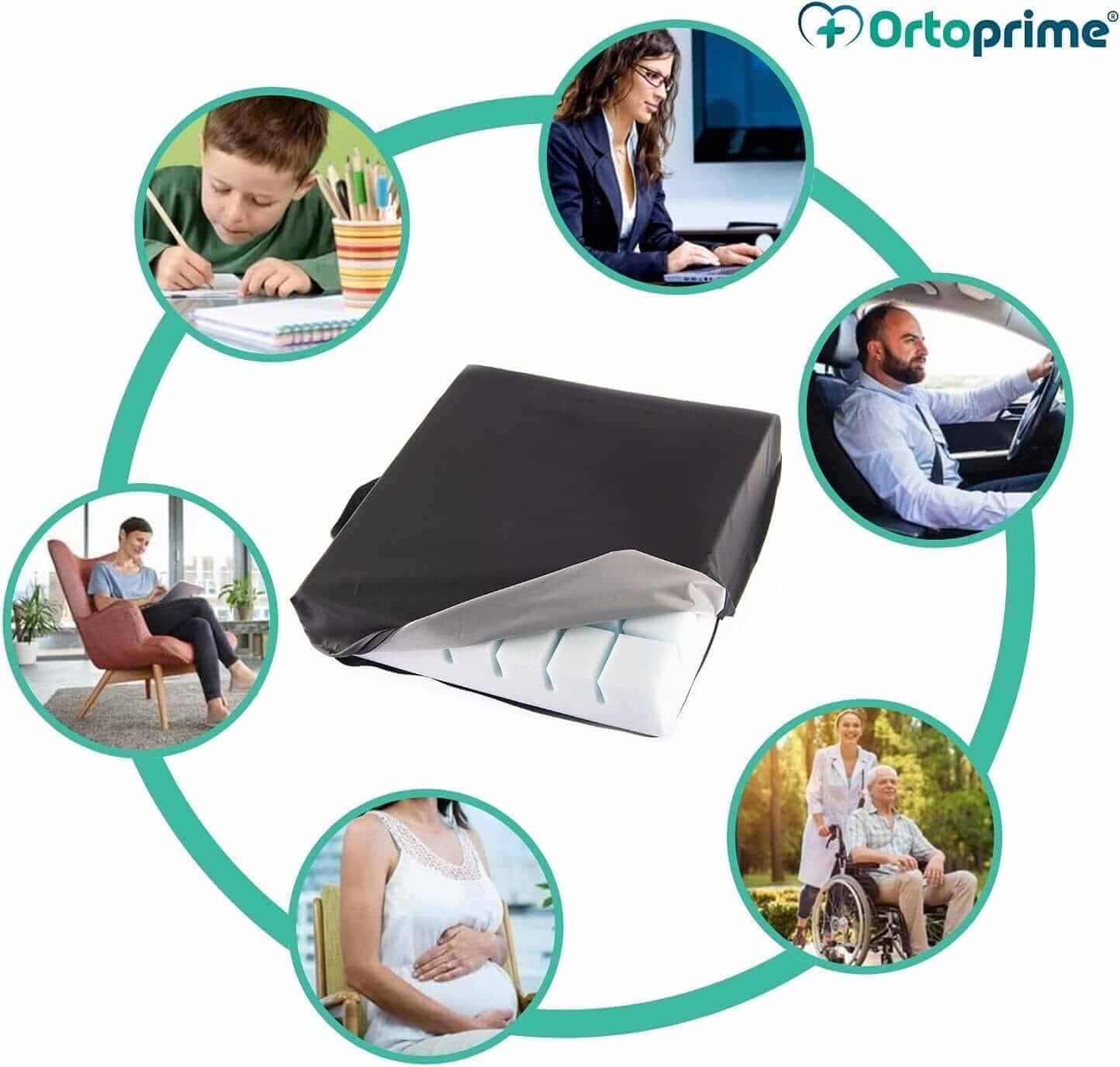 Cuscino Antidecubito per Sedia a Rotelle in Memory Foam - Cuscino Ortopedico per Sedia Da Ufficio Auto E Casa - Cuscino Antidecubito per Anziani E Disabili ausilio per disabili