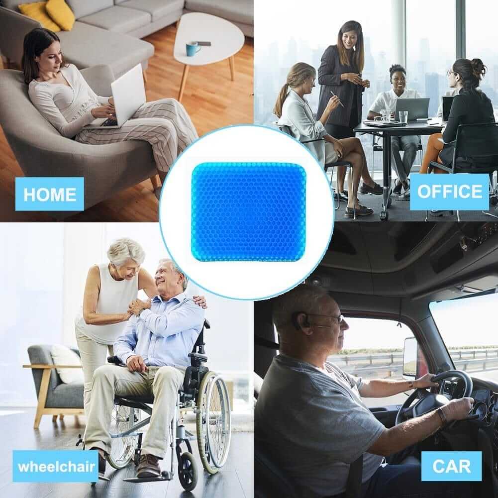Cuscino Multifunzionale in Gel, Fresco E Traspirante, Cuscino Elastico per Il Sostegno Del Sedile, per Alleviare L'Affaticamento Dell'Anca ausilio per disabili