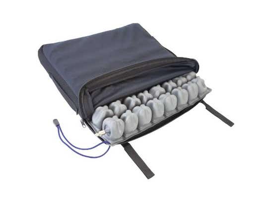 Cuscino antidecubito de aire Q-AIR 40x40x6 cm con funda y bomba ausilio per disabili