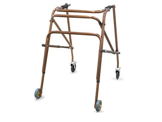 Deambulatore in alluminio a 4 ruote ausilio per disabili