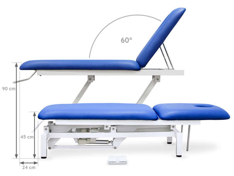 Lettino elettrico wireless Basic Plus 182x62cm ausilio per disabili