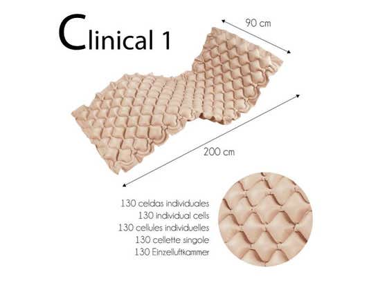 Materasso antidecubito Clinical 1 beige con compressore, 130 celle ausilio per disabili