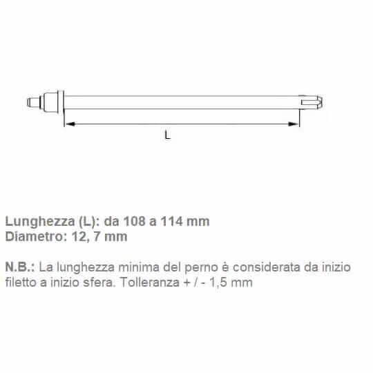 Perno per ruote con pulsante 06036012 ausilio per disabili