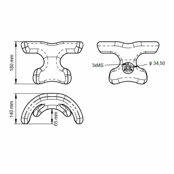 Poggiatesta per carrozzina RIPX8 Allmobility ausilio per disabili