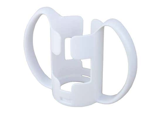 Portabicchieri bianco con doppia maniglia per una facile presa ausilio per disabili