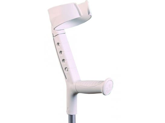 Stampolina bi-regolabile, bastone da passeggio inglese, gomito articolato, alluminio e polipropilene, fino a 150 kg, Progress II