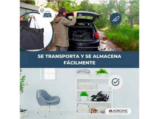 Sedia da trasporto in alluminio Saturno 34 cm tubo nero Mobiclinic