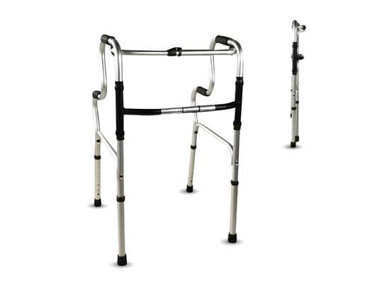 Rollator Plegabile Aluminio Pórtico per Anziani - 100 kg, Regolabile 82,5-100 cm