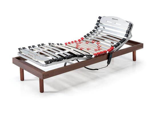 Rete articolata elettrica a 5 sezioni con doghe in faggio 190 cm ausilio per disabili