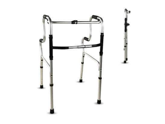Rollator Plegabile Aluminio Pórtico per Anziani - 100 kg, Regolabile 82,5-100 cm ausilio per disabili