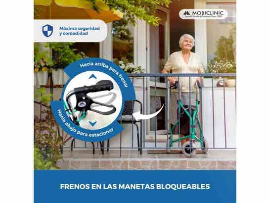 Rollator rollator 3 ruote in acciaio con cestino e copertura verde ausilio per disabili