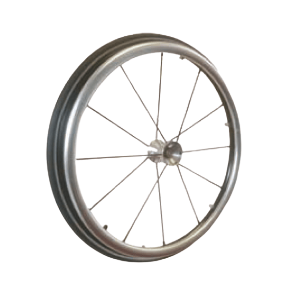 Ruota Dynamic 12 raggi rinforzati perno 12 mm corrimano ovale Omega Ausili 06117013