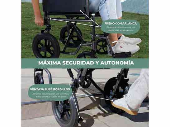 Sedia a rotelle S230 Sevilla in acciaio, ruote piccole, comfort e mobilità
