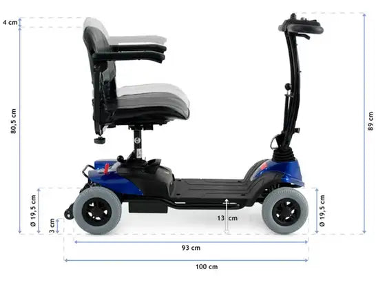Scooter elettrico pieghevole HS118 a 4 ruote ausilio per disabili