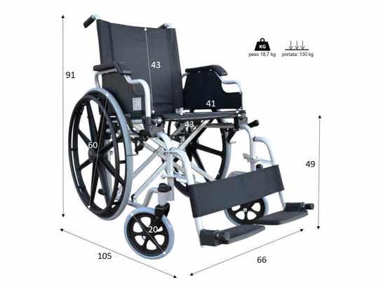 Sedia A Rotelle (Acciaio) DELO ausilio per disabili