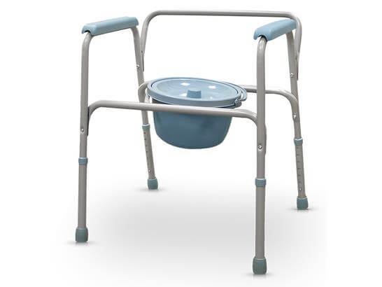 Sedia WC comoda in alluminio e plastica ausilio per disabili