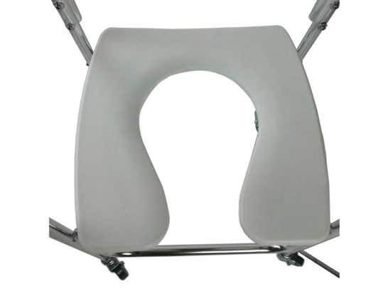 Sedia WC per bagno in alluminio con ruote, colore blu, Mod. Manzanares ausilio per disabili