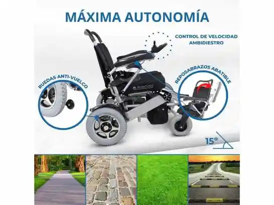 Sedia a Rotelle Elettrica Troya Tiny 24V 10Ah 240Wh Ergonomica ausilio per disabili