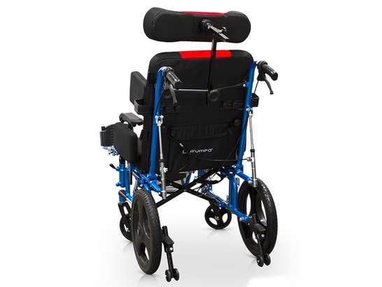 Sedia a rotelle Neurologica, appoggia piedi, braccioli e schienale regolabili ausilio per disabili