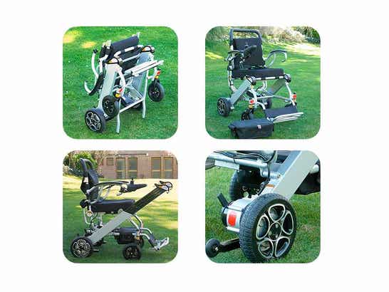 Sedia a rotelle elettrica Mistral pieghevole ed ultraleggera ausilio per disabili