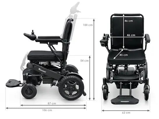 Sedia a rotelle elettrica pieghevole automatica Elite Ultramatic ausilio per disabili