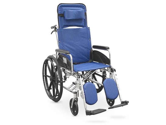 Sedia a rotelle in alluminio con poggiatesta e poggiapiedi pieghevole ausilio per disabili