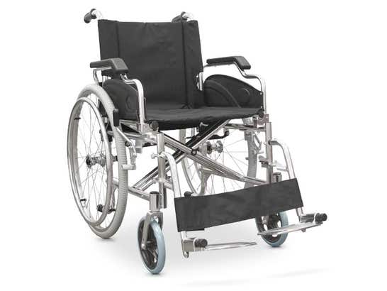 Sedia a rotelle pieghevole ad autospinta in alluminio ausilio per disabili