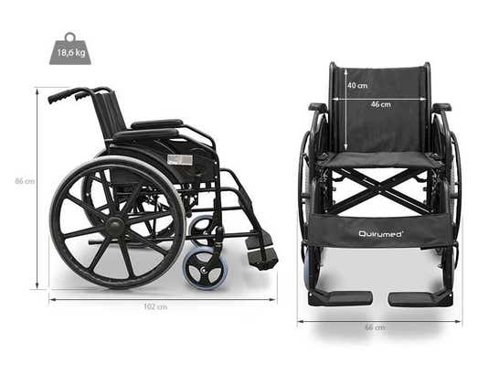 Sedia a rotelle pieghevole in acciaio EASY STYLE ausilio per disabili