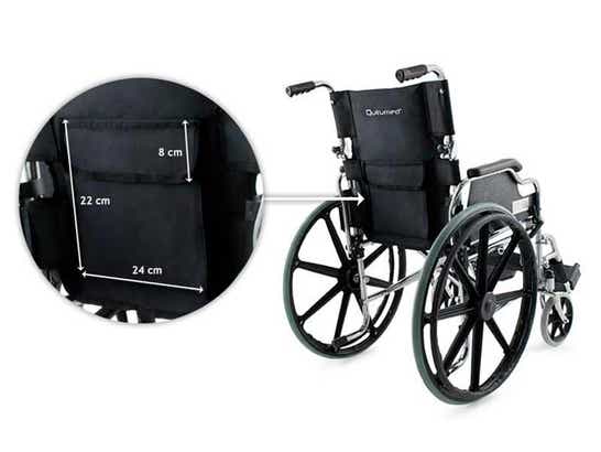 Sedia a rotelle pieghevole in acciaio cromato PRO ausilio per disabili