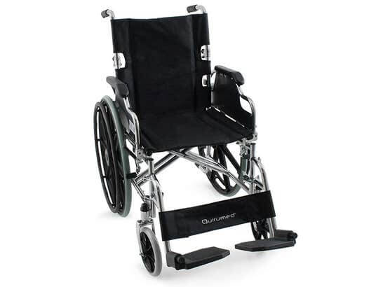Sedia a rotelle pieghevole in acciaio cromato PRO ausilio per disabili