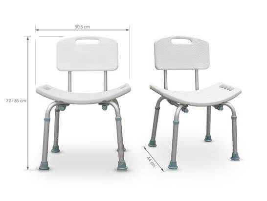 Sedia ausiliare per doccia o per vasca da bagno, altezza regolabile ausilio per disabili