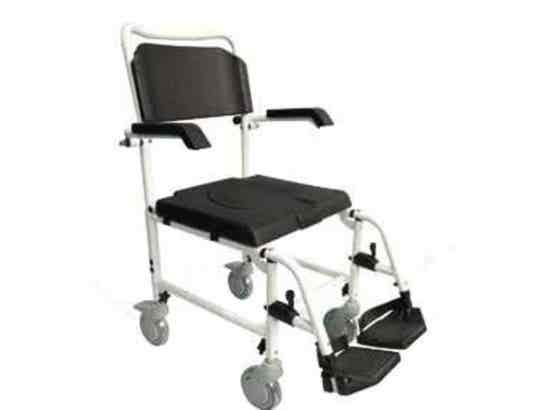 Sedia comoda in alluminio COMPAGNA per wc e doccia ausilio per disabili