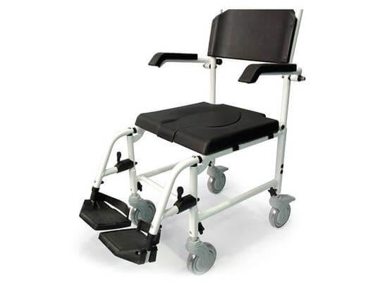 Sedia comoda in alluminio COMPAGNA per wc e doccia ausilio per disabili